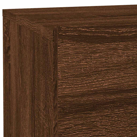 vidaXL Bedside Cabinet with LED Lights Brown Oak 70x36x40.5 cm