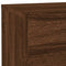 vidaXL Bedside Cabinet with LED Lights Brown Oak 70x36x40.5 cm