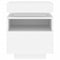 vidaXL Bedside Cabinet with LED Lights White 40x39x48.5 cm