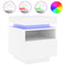 vidaXL Bedside Cabinets with LED Lights 2 pcs White 40x39x48.5 cm