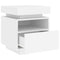 vidaXL Bedside Cabinets with LED Lights 2 pcs White 40x39x48.5 cm