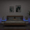 vidaXL Bedside Cabinets with LED Lights 2 pcs White 40x39x48.5 cm