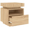 vidaXL Bedside Cabinets with LED Lights 2 pcs Sonoma Oak 40x39x48.5 cm