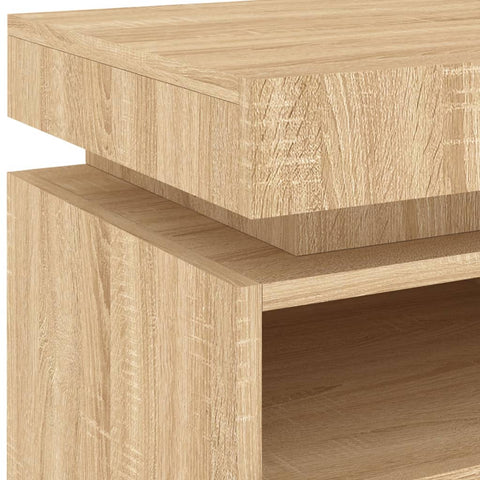 vidaXL Bedside Cabinets with LED Lights 2 pcs Sonoma Oak 40x39x48.5 cm