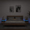 vidaXL Bedside Cabinets with LED Lights 2 pcs Sonoma Oak 40x39x48.5 cm