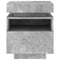 vidaXL Bedside Cabinets with LED Lights 2 pcs Concrete Grey 40x39x48.5 cm