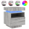vidaXL Bedside Cabinets with LED Lights 2 pcs Grey Sonoma 40x39x48.5 cm
