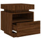 vidaXL Bedside Cabinet with LED Lights Brown Oak 40x39x48.5 cm