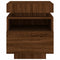 vidaXL Bedside Cabinet with LED Lights Brown Oak 40x39x48.5 cm