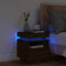 vidaXL Bedside Cabinet with LED Lights Brown Oak 40x39x48.5 cm