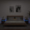 vidaXL Bedside Cabinets with LED Lights 2 pcs Brown Oak 40x39x48.5 cm
