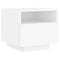 vidaXL Bedside Cabinets with LED Lights 2 pcs White 40x39x37 cm