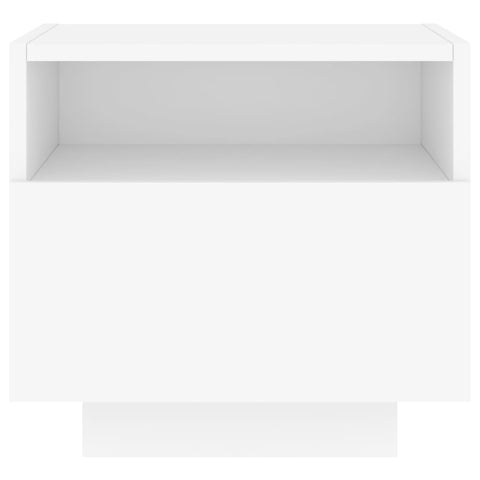 vidaXL Bedside Cabinets with LED Lights 2 pcs White 40x39x37 cm