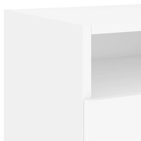 vidaXL Bedside Cabinets with LED Lights 2 pcs White 40x39x37 cm