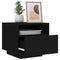vidaXL Bedside Cabinet with LED Lights Black 40x39x37 cm