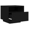 vidaXL Bedside Cabinet with LED Lights Black 40x39x37 cm