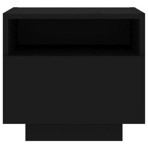vidaXL Bedside Cabinet with LED Lights Black 40x39x37 cm