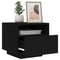 vidaXL Bedside Cabinets with LED Lights 2 pcs Black 40x39x37 cm