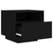vidaXL Bedside Cabinets with LED Lights 2 pcs Black 40x39x37 cm
