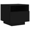 vidaXL Bedside Cabinets with LED Lights 2 pcs Black 40x39x37 cm