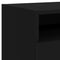 vidaXL Bedside Cabinets with LED Lights 2 pcs Black 40x39x37 cm