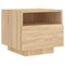 vidaXL Bedside Cabinet with LED Lights Sonoma Oak 40x39x37 cm