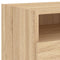 vidaXL Bedside Cabinet with LED Lights Sonoma Oak 40x39x37 cm