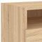 vidaXL Bedside Cabinets with LED Lights 2 pcs Sonoma Oak 40x39x37 cm