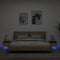 vidaXL Bedside Cabinets with LED Lights 2 pcs Sonoma Oak 40x39x37 cm