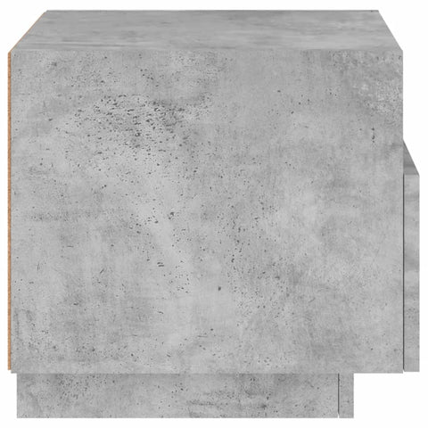 vidaXL Bedside Cabinet with LED Lights Concrete Grey 40x39x37 cm
