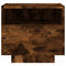 vidaXL Bedside Cabinet with LED Lights Smoked Oak 40x39x37 cm
