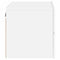 vidaXL Wall-mounted Bedside Cabinet with LED Lights White