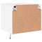 vidaXL Wall-mounted Bedside Cabinet with LED Lights White