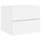 vidaXL Wall-mounted Bedside Cabinets with LED Lights 2 pcs White