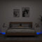 vidaXL Wall-mounted Bedside Cabinets with LED Lights 2 pcs White