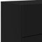 vidaXL Wall-mounted Bedside Cabinet with LED Lights Black