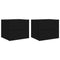 vidaXL Wall-mounted Bedside Cabinets with LED Lights 2 pcs Black