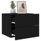 vidaXL Wall-mounted Bedside Cabinets with LED Lights 2 pcs Black