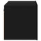 vidaXL Wall-mounted Bedside Cabinets with LED Lights 2 pcs Black