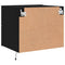 vidaXL Wall-mounted Bedside Cabinets with LED Lights 2 pcs Black