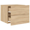 vidaXL Wall-mounted Bedside Cabinet with LED Lights Sonoma Oak