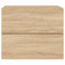 vidaXL Wall-mounted Bedside Cabinet with LED Lights Sonoma Oak
