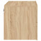vidaXL Wall-mounted Bedside Cabinet with LED Lights Sonoma Oak