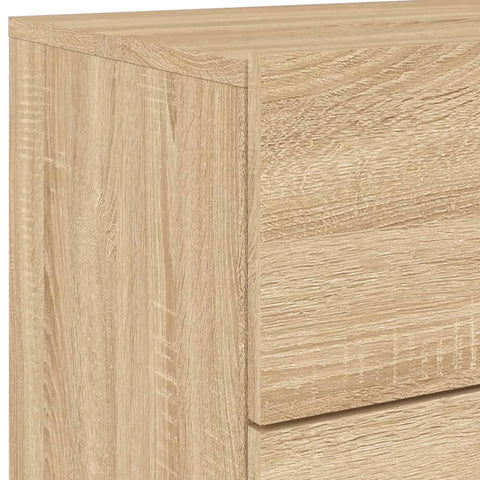 vidaXL Wall-mounted Bedside Cabinet with LED Lights Sonoma Oak