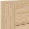 vidaXL Wall-mounted Bedside Cabinet with LED Lights Sonoma Oak