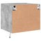 vidaXL Wall-mounted Bedside Cabinets with LED Lights 2 pcs Concrete Grey