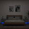 vidaXL Wall-mounted Bedside Cabinets with LED Lights 2 pcs Concrete Grey