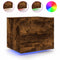 vidaXL Wall-mounted Bedside Cabinet with LED Lights Smoked Oak