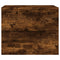 vidaXL Wall-mounted Bedside Cabinet with LED Lights Smoked Oak