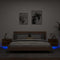 vidaXL Wall-mounted Bedside Cabinets with LED Lights 2 pcs Smoked Oak